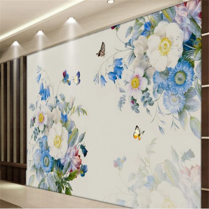 Beibehang 3d      ȭ  ƼĿ  ׸ ǳ  TV  papel de parede floral